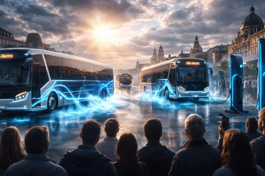 El 60% de los Autobuses en Europa ya Son Eléctricos y Reducen CO2