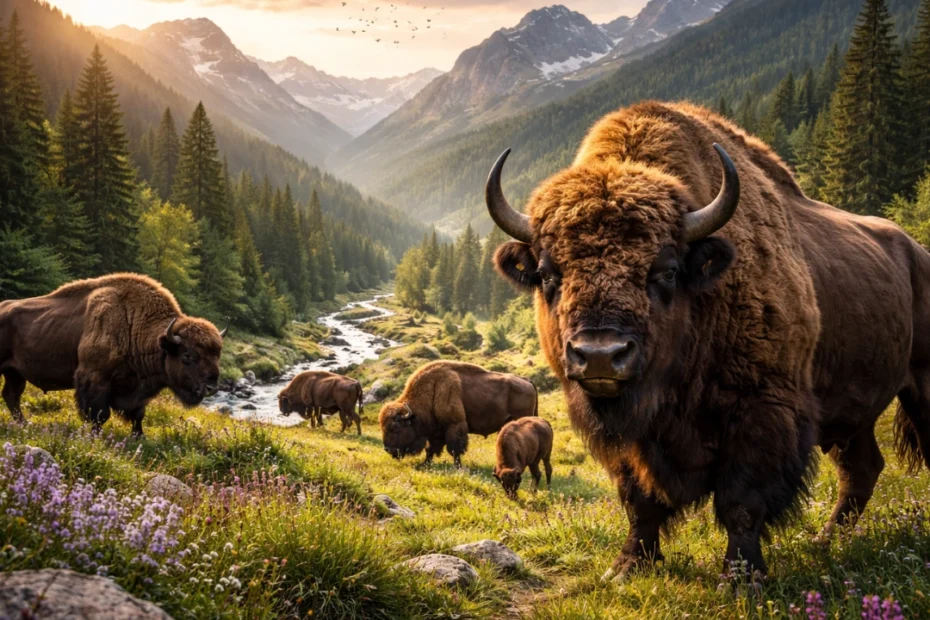 Regreso del Bisonte Europeo - los “Ecologistas de Cuatro Patas” Que Están Restaurando las Montañas de Rumanía