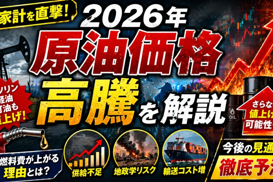 2026年の原油価格高騰を解説｜燃料費が上がる理由と今後の見通し