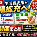 2026年版｜生活費支援が大幅拡充へ！光熱費・食費を抑える新制度まとめ