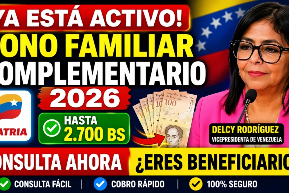 Activo el Bono Familiar Complementario – Cómo Saber si Eres Beneficiario y Cómo Cobrarlo
