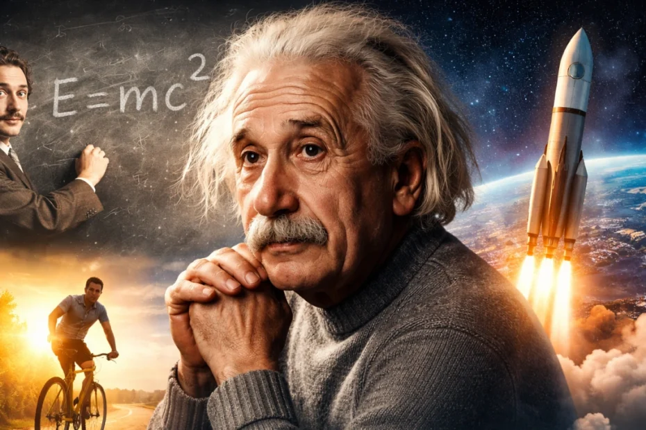 Albert Einstein, Científico - “La Vida es Como una Bicicleta - Para Mantener el Equilibrio Tienes que Seguir Adelante”