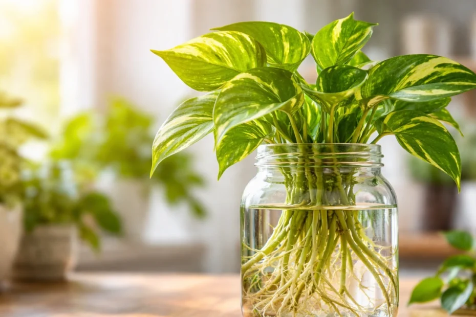 El Truco del Agua que Mantiene Viva la Pothos Para Siempre