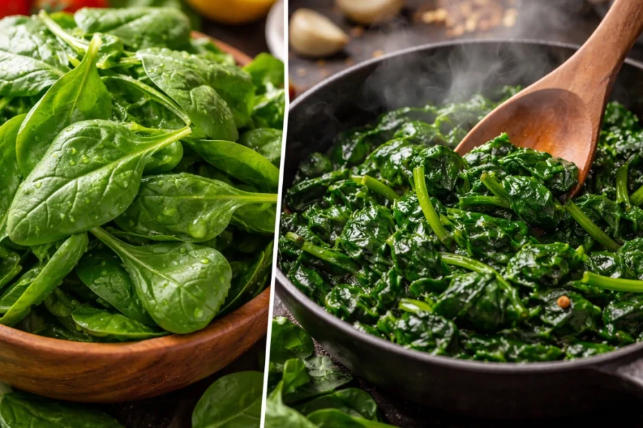 Espinaca Cruda Vs. Espinaca Cocida - el Ganador te Sorprenderá